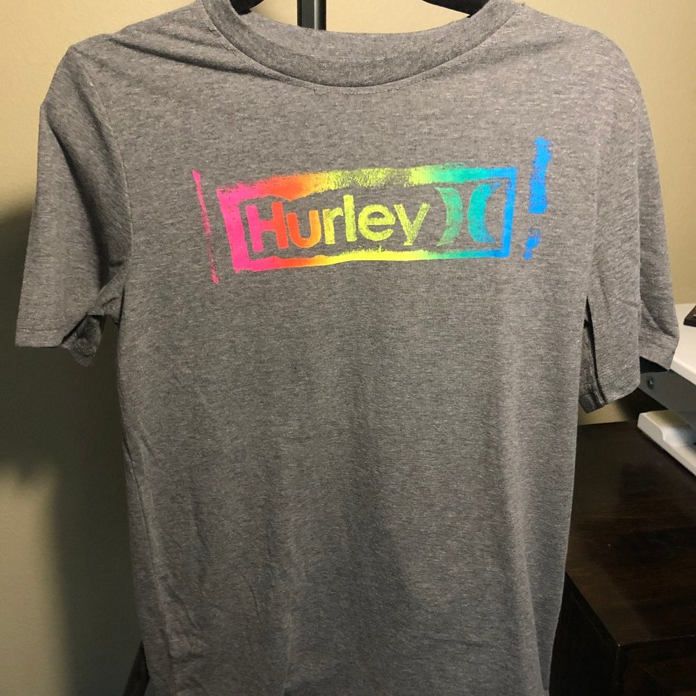 Hurley Grey Box Logo T Shirt